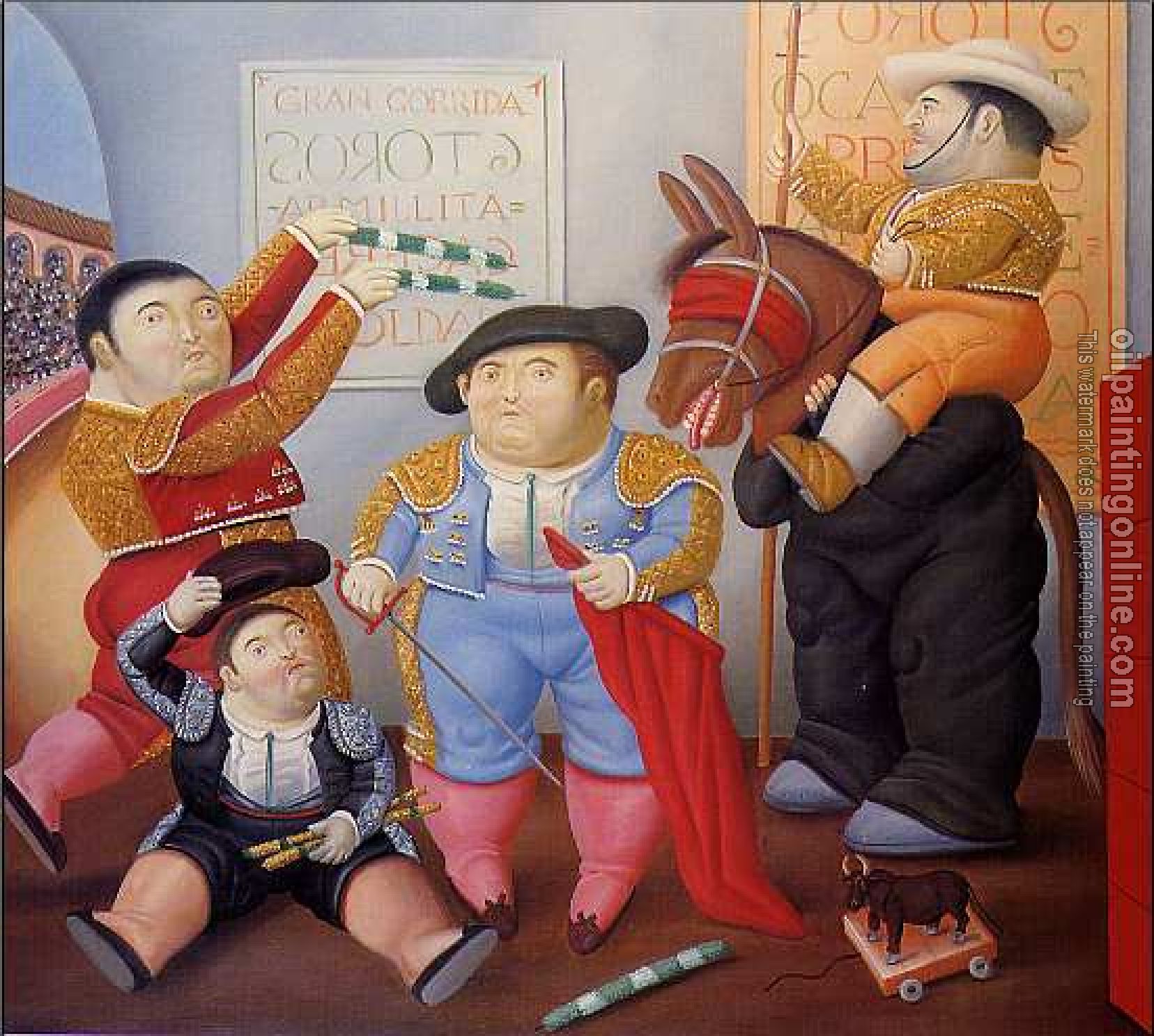 Botero, Fernando - Abstract oil painting.